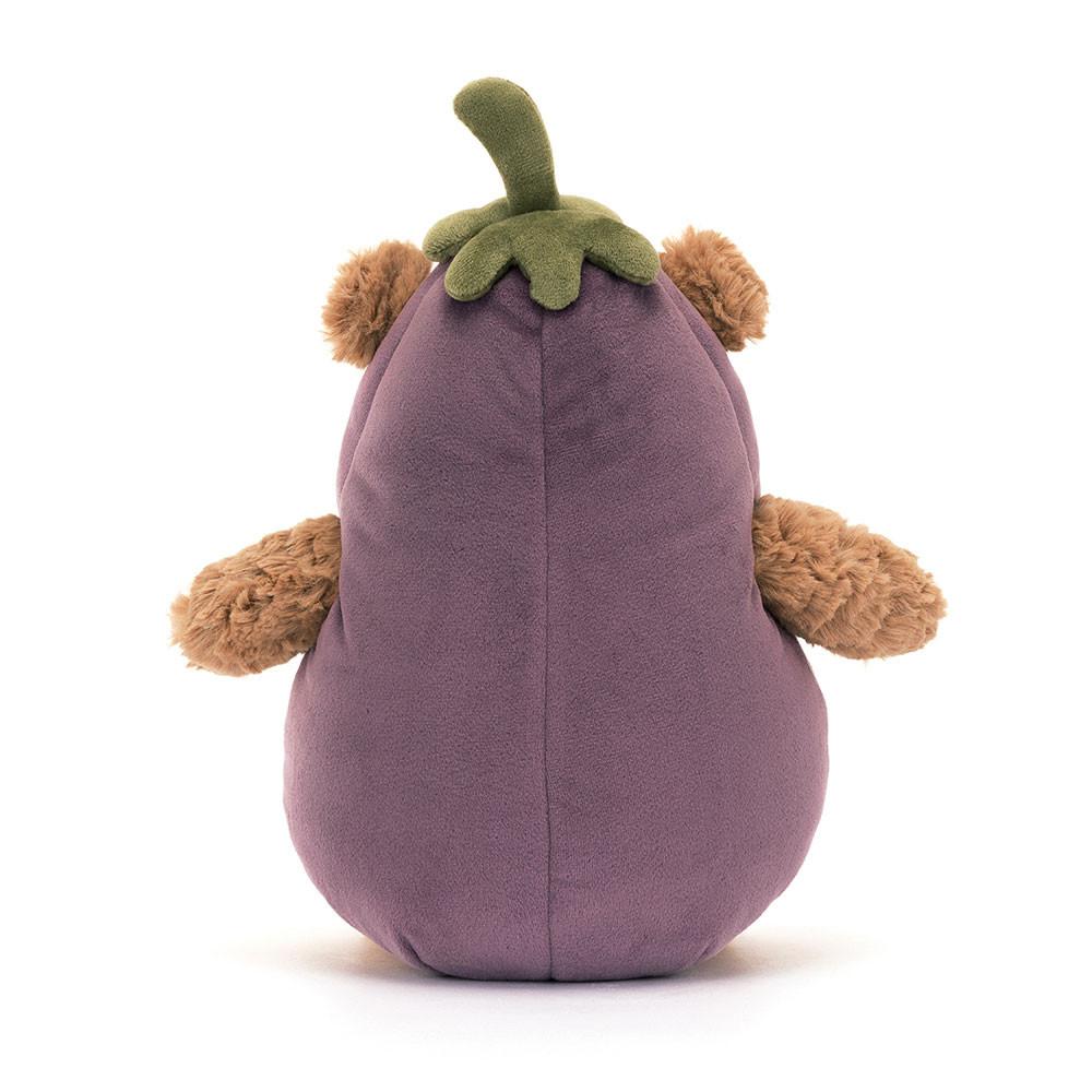 Jellycat Bartholomew Bear Aubergine Eggplant Bear Creative Purple Doll Plush Figure Sitting 25cm Height