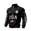 USA Anniversary Men's Casual Letter Print Long-Sleeve Sweatshirt