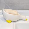 Drainable Soap Dishes Yellow Duck Shape Soap  Holders Drain Box Soap Box  Kitchen