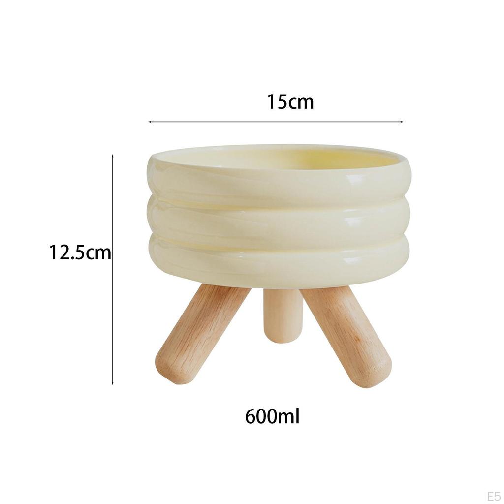 Ceramic Cat Bowl Elevated Food Protect Pet Spines Anti Slip Lightweight