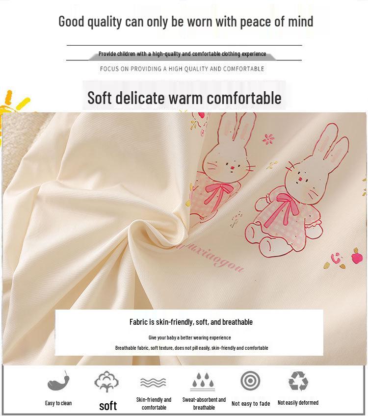 Podzimní/Zimní Sametová Kojenecká Kombinéza - Roztomilý a Útulný Lezoucí Obleček pro Kojence