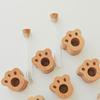 Wooden Base Cat Hair Holder Paw Shape Multi-functional Hair Keepsake Display Vase Durable Transparent Pet Memorial Gift Trinkets