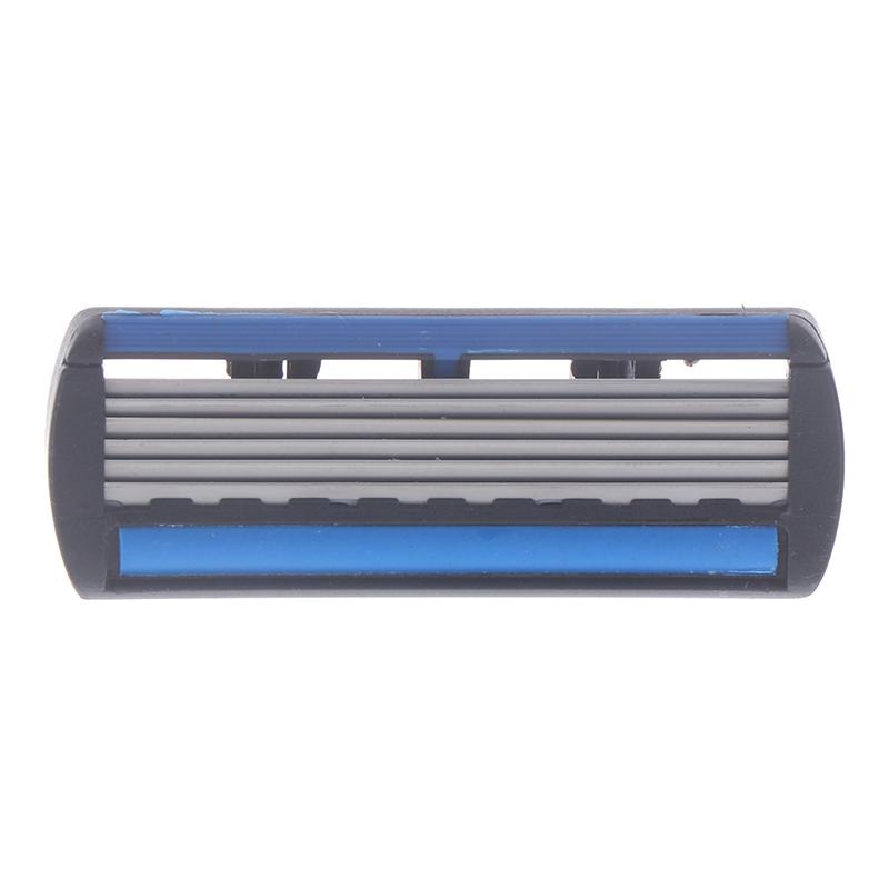6 Layers Razor 1 Razor Holder + 6 Replacement Blades Head Cassette Hair Trimmer