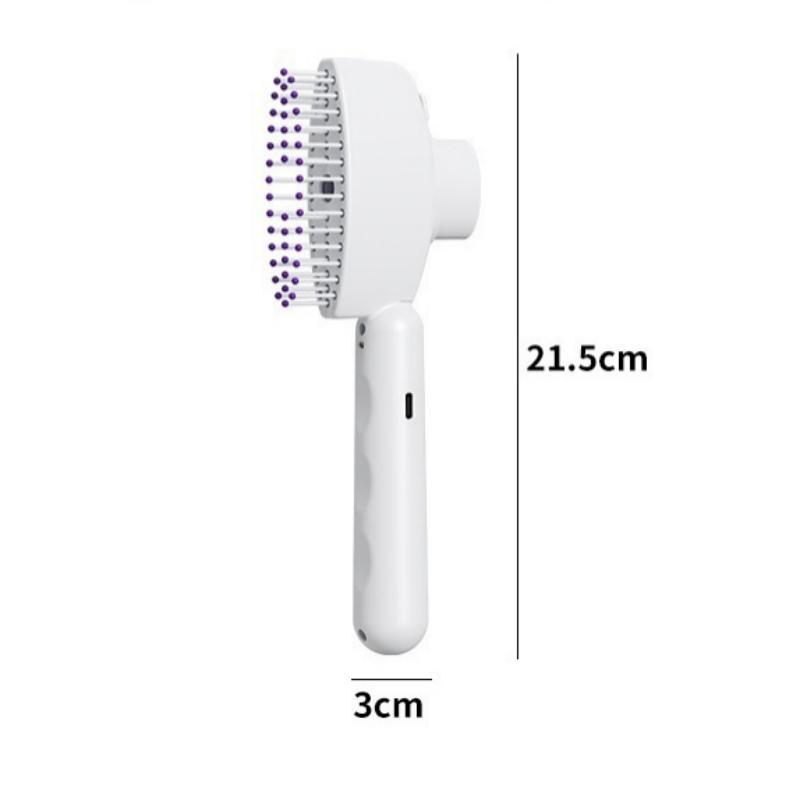 Rechargeable Electric Frizz Control Hair Brush Anti Static Steam Spray Massage Comb for Daily Hair Grooming
