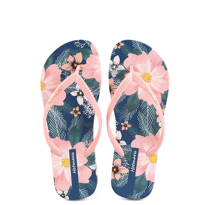 Infradito da donna Infradito stampati Sandali e ciabatte da spiaggia antiscivolo in PVC floreale