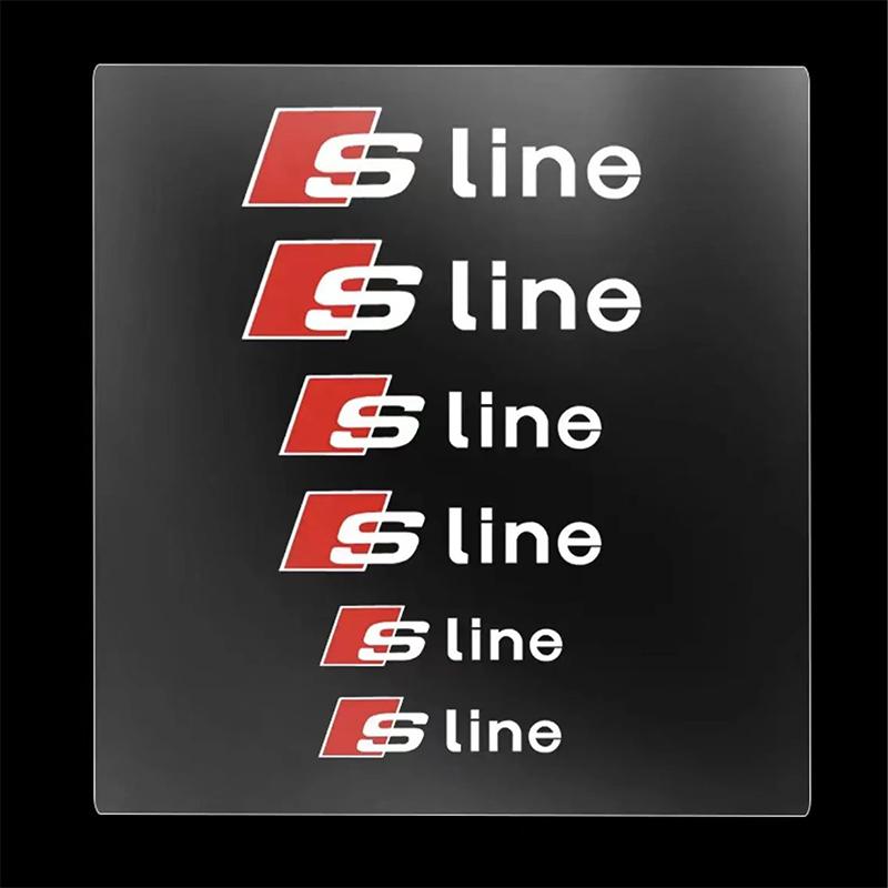 Car Brake Caliper Sticker Heat Resistant Decals Audi sport Sticker For Quattro For Audi S3 S4 S5 S6 S7 S8 RS3 RS4 RS5 RS6 RS7 RS