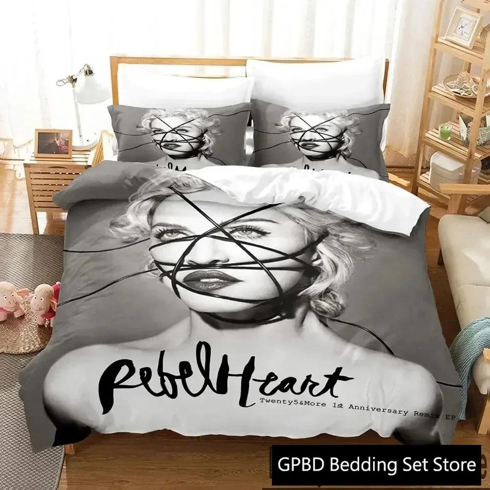 3D Print Madonna Bedding Set Double Twin King Duvet Cover Comforter Pillowcase Boys Girls Adults Bedroom