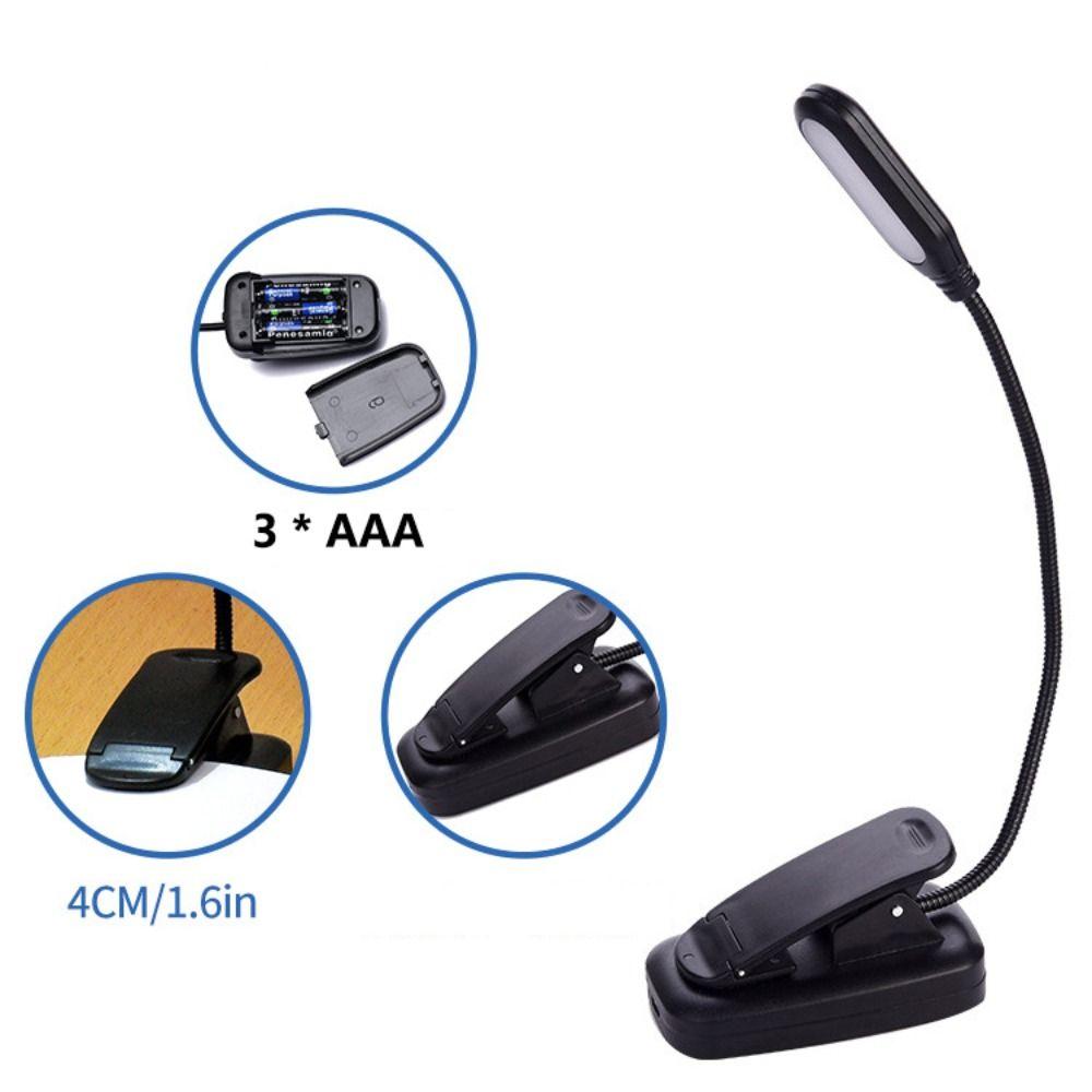 Portable Mini LED Book Lamp with Clip High Brightness Bedside Study Light Multipurpose Eye Protection Reading Light Home