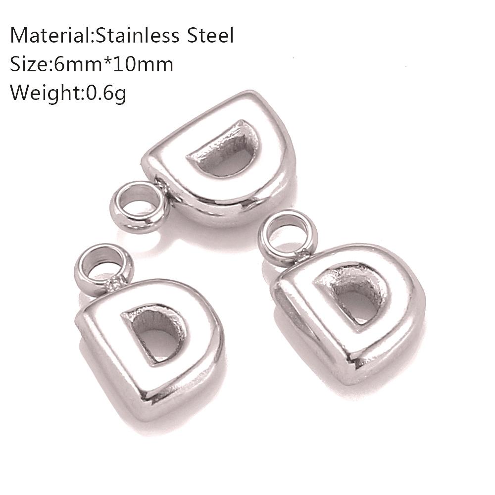 3Pcs Mini Balloon Alphabet Charms Cute Small Initial Bubble English Letter Stainless Steel Pendants DIY Necklace Bracelet Making