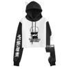 Jujutsu Kaisen Women's Cropped Anime Hooded Sweatshirt - Trendy Loose Fit, Spring/Autumn.
