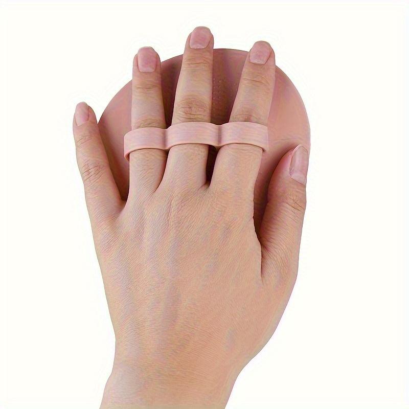 1pc Bathroom Massage Brush Silicone Bath Brush Soft Bristles Three Finger Shower Body Cleaning Brush, Body Scrubber, Bath Sponge