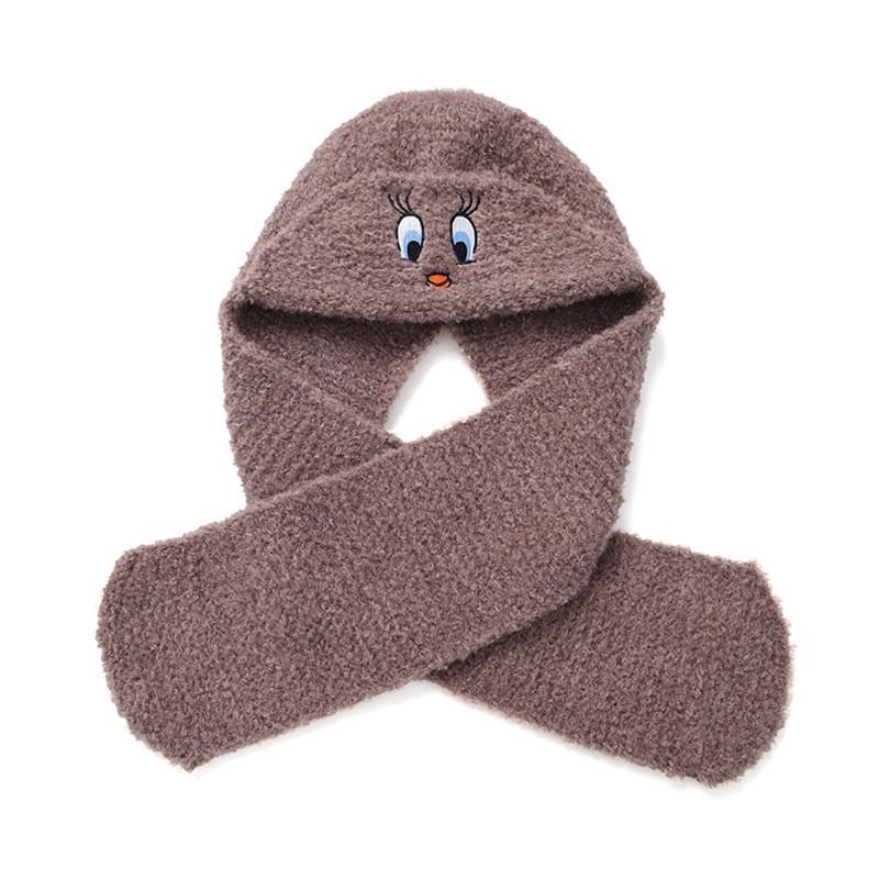 Plush Duck Beanie Cap With Neck Warmer For Cold Weather Use