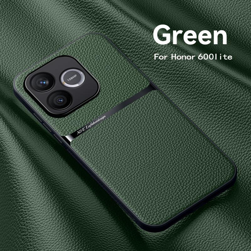 Für Honor 600 Lite Hüllen Auto Magnetische Schutz Handyhülle Für Honor 600 Lite Lederstruktur Silikon Stoßfeste Abdeckung