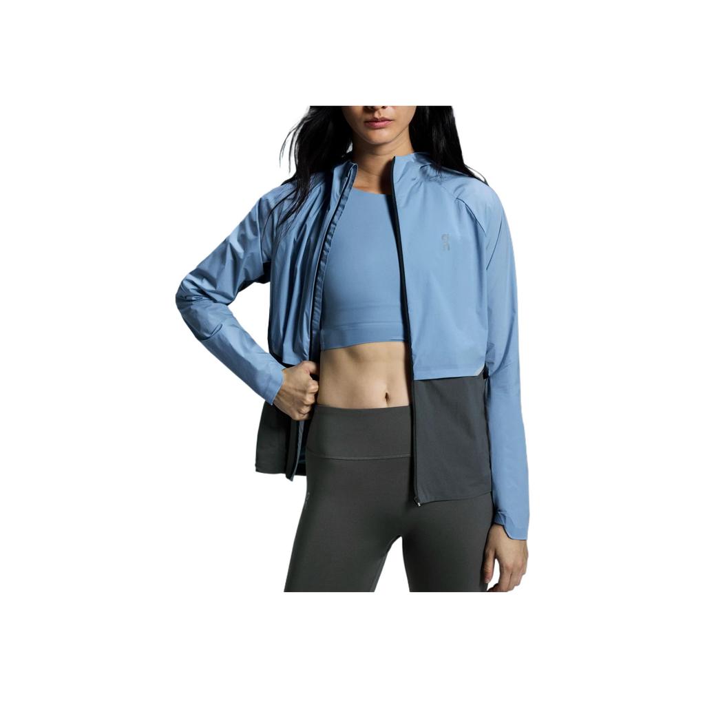 On Core Jacket Comfortable Lightweight Soft Fitted Hooded Jacket Women Jackets Light-Gray Blue 1WE10412987