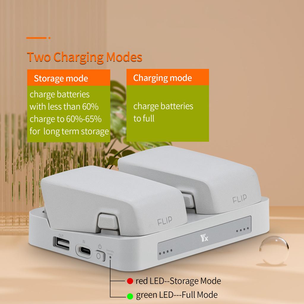 2-way Battery Charging Hub For DJI Flip Side By Side Fast Charger Butler Manager Power Bank For DJI Flip Drone Accessories