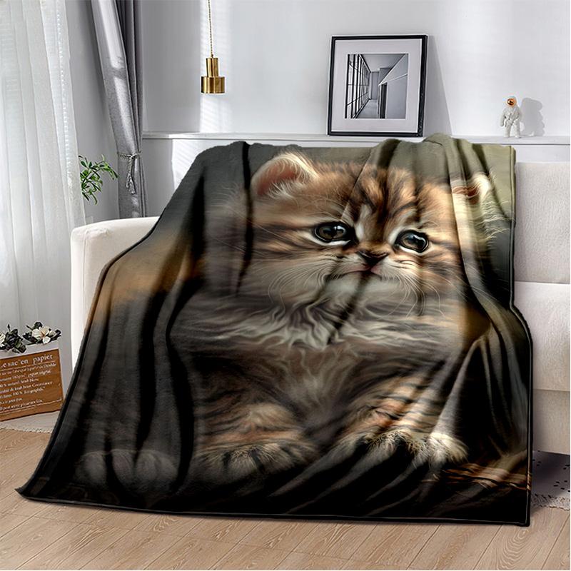 29 Stil Cartoon Niedliche Glückskatze, Perserkatze, Ragdoll Decke, Weiche Überwurfdecke für Zuhause Schlafzimmer Bett Sofa Überwurfdecke Kinder