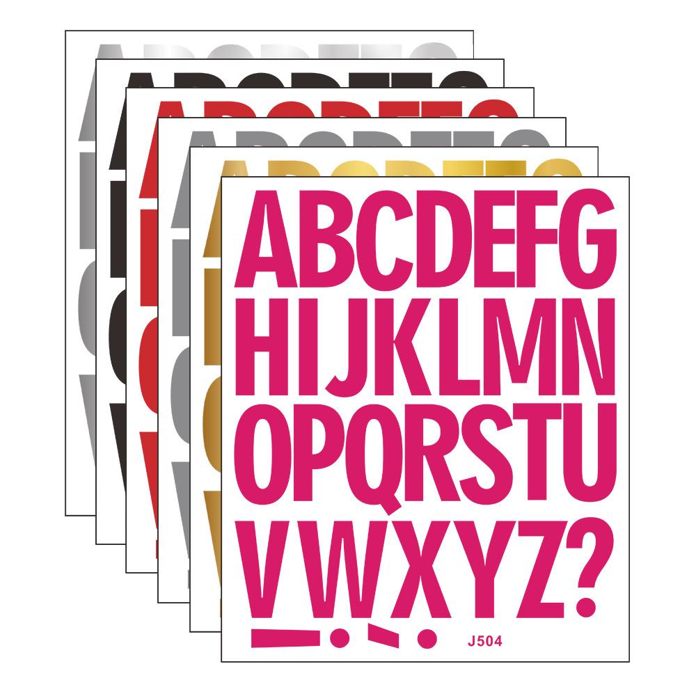 A Hand-painted Notebook with 26 English Letters Can Be Freely Pasted As Home Beautification and Decoration Wall Stickers