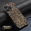 Super fashion Leopard pattern Phone Case For iPhone 17 16 15 14 13 12 11 Plus Pro Max  High-end Luxury Magsafe Sheepskin