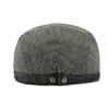 Autumn Winter Warm Hat Men's Beret British Retro Wool Forward Cap Peaked Cap