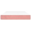 347773 vidaXL Pocket Spring Bed Mattress Pink 120x200 Cm Thickness 20 Cm Velvet