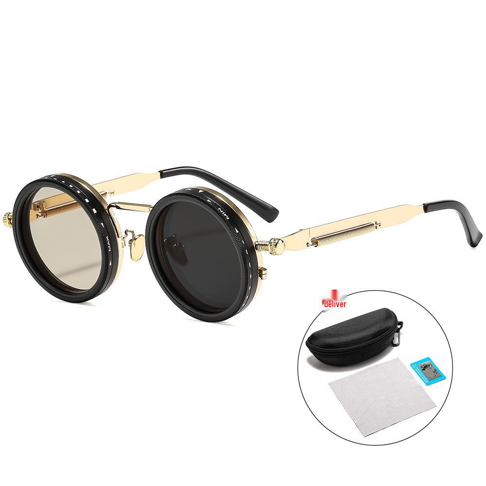 New Steampunk Outdoor Polarized Sunglasses with 9-Level Adjustable ND Filter