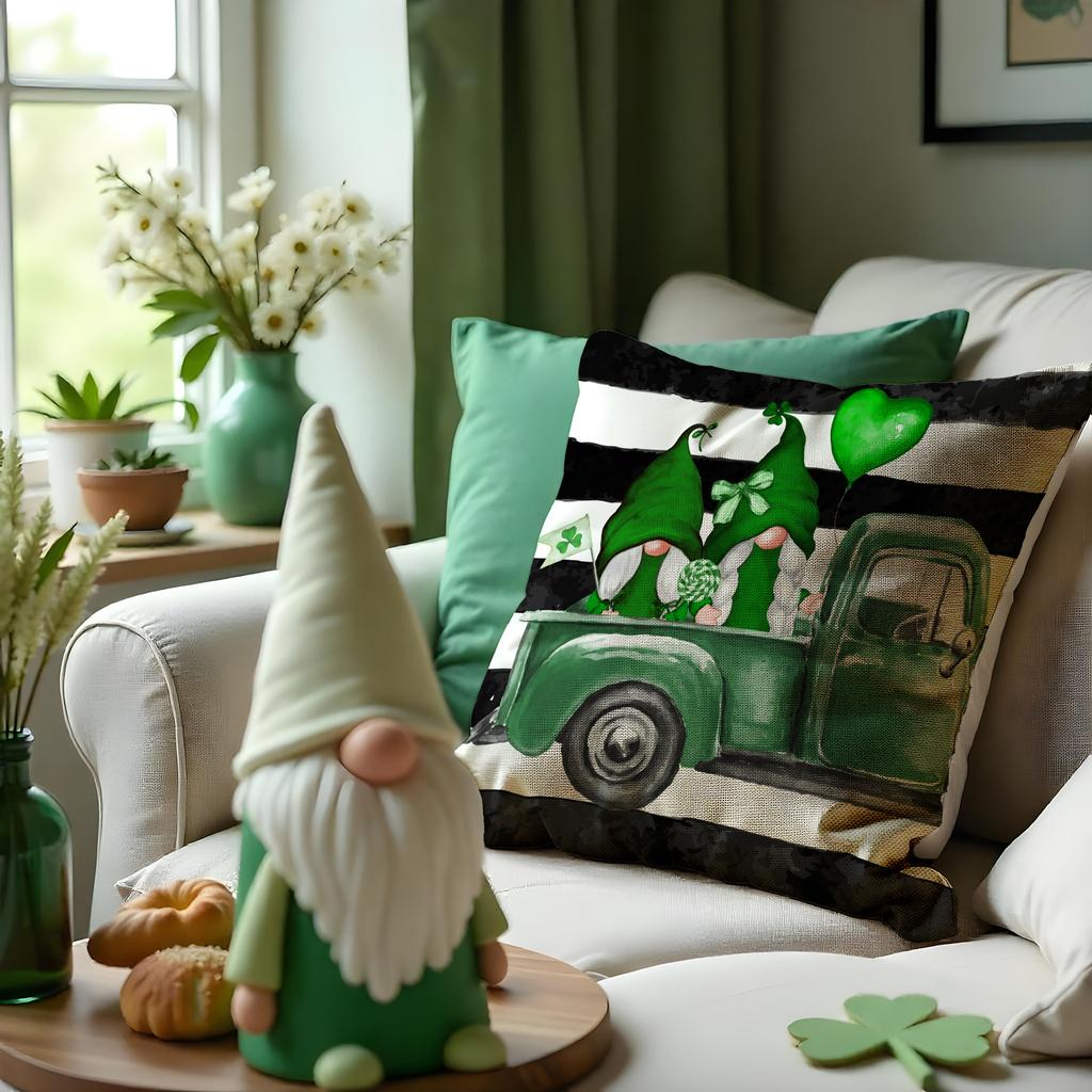 St. St. Patrick's Day Kissenbezug Leinen Druck Zuhause Kissenbezug Wohnzimmer Sofa Schlafzimmer Kissenbezug