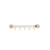 High-Grade No-Drill Adhesive Solid Wood Door Hook Rack for Bathroom and Entryway