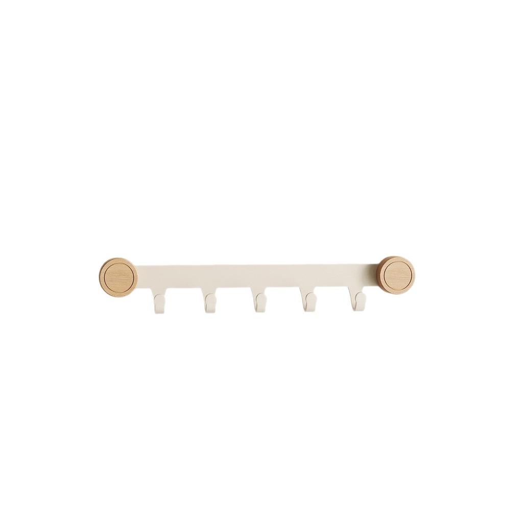 High-Grade No-Drill Adhesive Solid Wood Door Hook Rack for Bathroom and Entryway