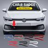 Car 3D Metal R Logo Badge Sticker Auto Front Grille Trunk Emblem Stickers Y8 Accessories For Tiguan Bora POLO PASSAT CC