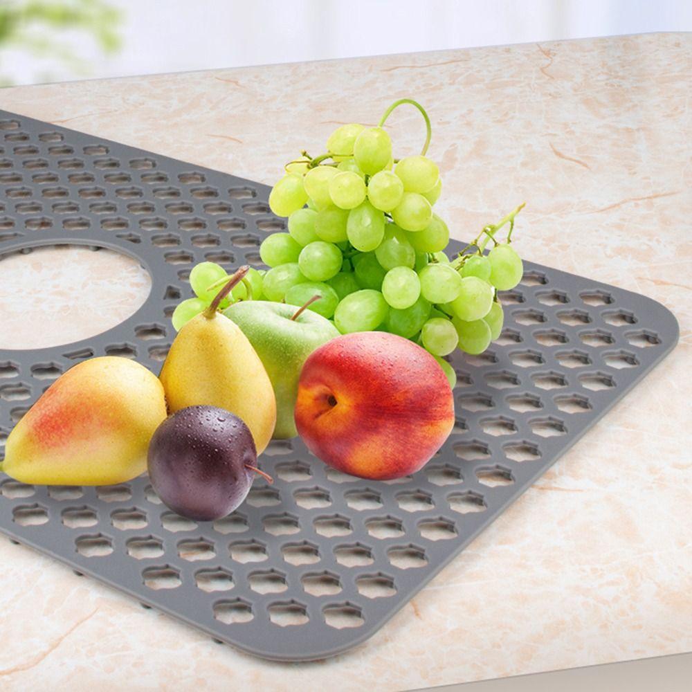 Accessories Kitchen Dish Sink Protector Mat Drain Pad Non-Slip Silicone