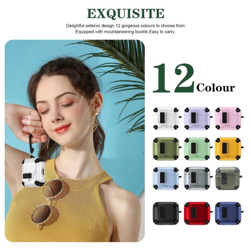 Earphone Sleeve with Magnetic Lock for 4 Protector Case Earphone Cover Scratchproof Skin Shell Earbuds Housing