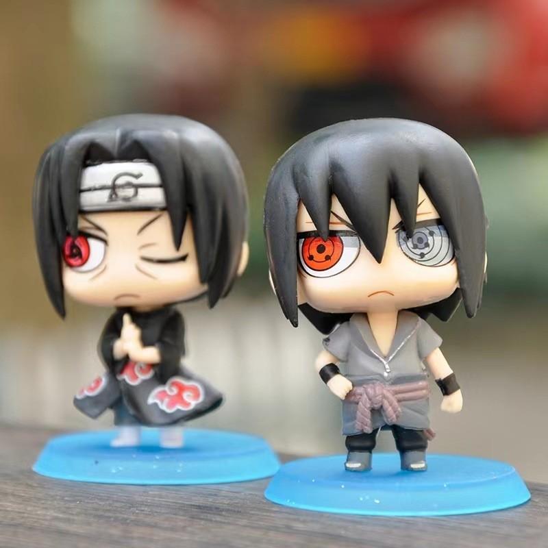 Naruto Animation 6 Pcs Toy Doll Version Cartoon Characters Car Cake Decoration