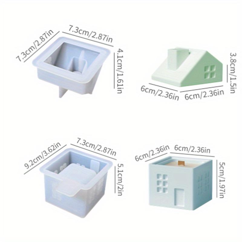 

House Shape Candle Jar Silicone Mold DIY Handmade Houses Plaster Casting Molds Concrete Resin Craft Gift Making Tool Home Decor