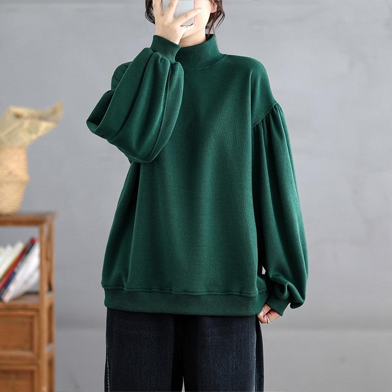 

long sleeve oversized vintage Casual loose spring autumn Winter Women pullover sweatshirt tops L