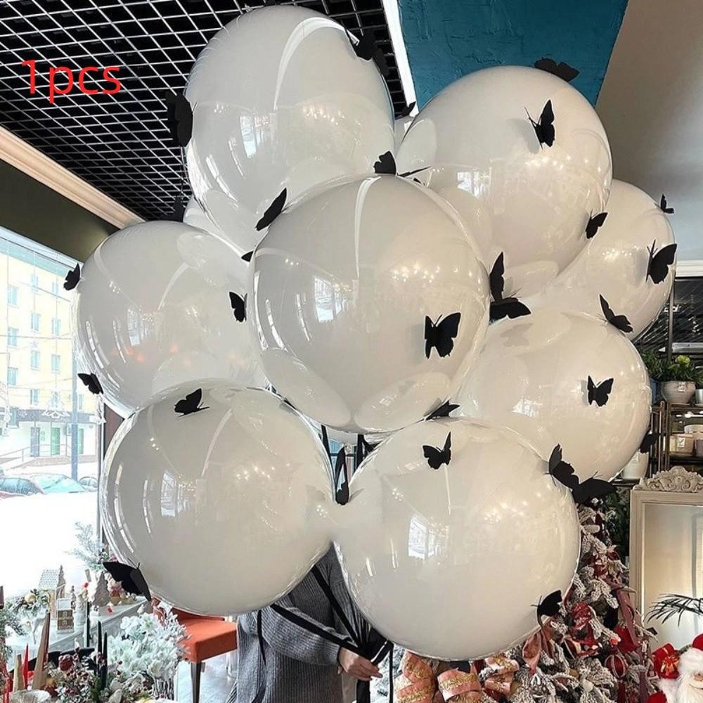 

1pcs 24inch Butterfly Bobo Balloon Thicken Balloon Set Popularity Ribbon Balloon Set белый