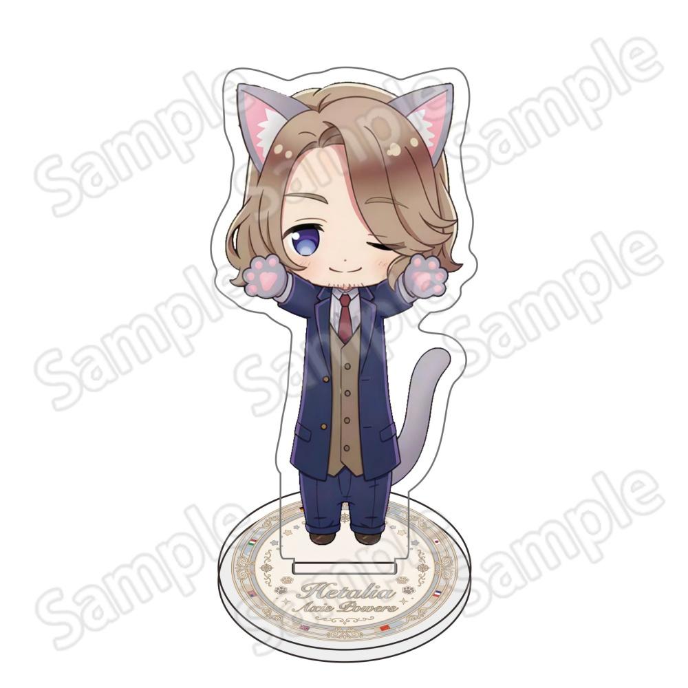 

Hetalia: Axis Powers Cat Ear Chibi Acrylic Stand 10cm | USA UK France Germany Italy Cute Anime Figure Desk Decor Fan Gift 10 cm