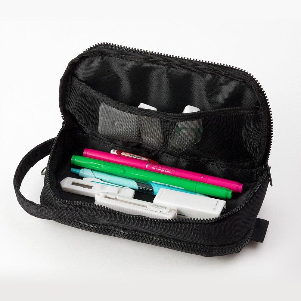 Midori 2-Way Pencil Pouch Case, Cordura [All 2 COlors] - Durable Pen Organizer