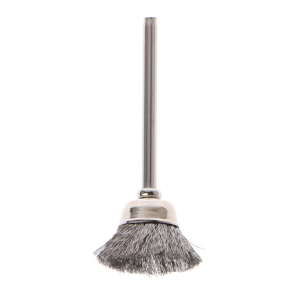 Wire Wheel Cup Brush Set Round Shank Wire Brush for Cleaning Rust Stripping & Abrasive 10 Pieces Stainless Steel