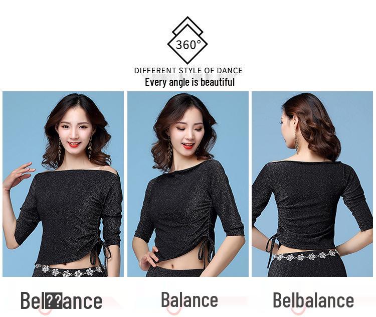 Huayu Belly Dance Beginner Set: Drawstring Big Swing Skirt & Performance Costume for Women