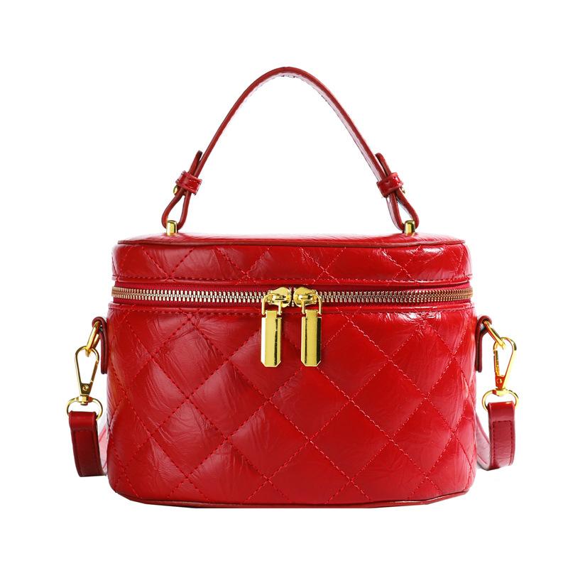 

Популярная простая сумка женская сумка 2024 новая ромбовидная текстура сумка-ведро маленькая сумка-мессенджер