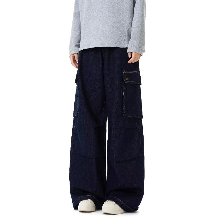 American High Street Jeans Men'S Autumn Trendy Brand Ins Loose Wide Leg Straight Leg Pants Micro Flared Pants