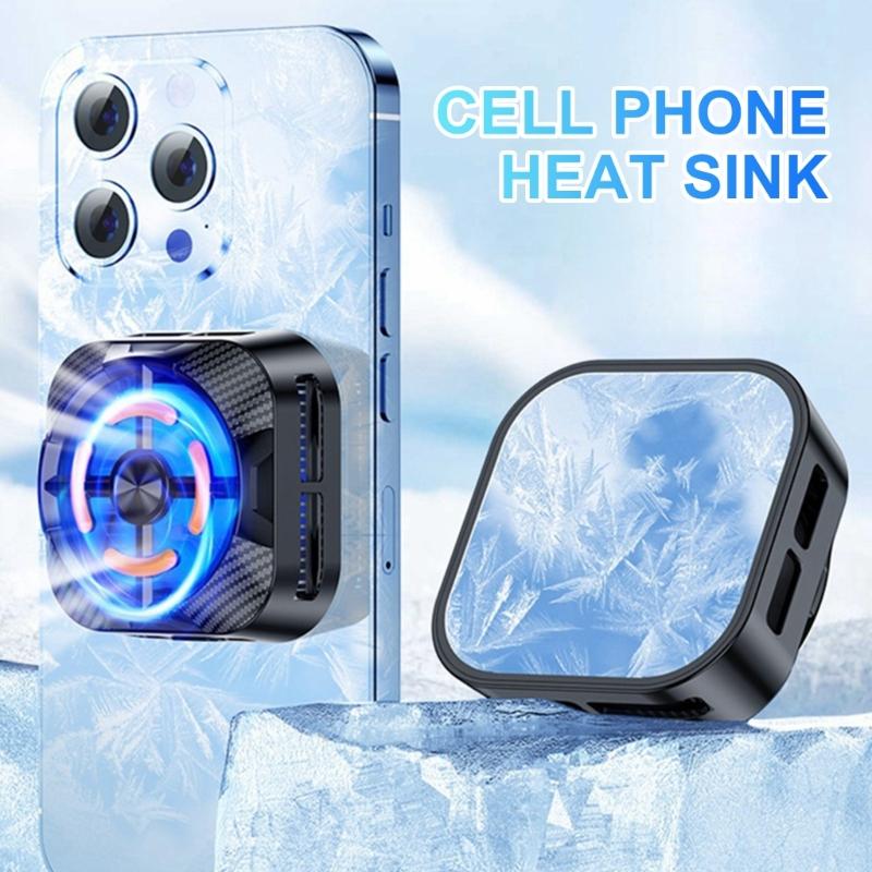 Phone Semiconductor Heatsink Cellphone Coolers ,Cellphone Radiator with LED Light Magnetic / Clip On Radiator