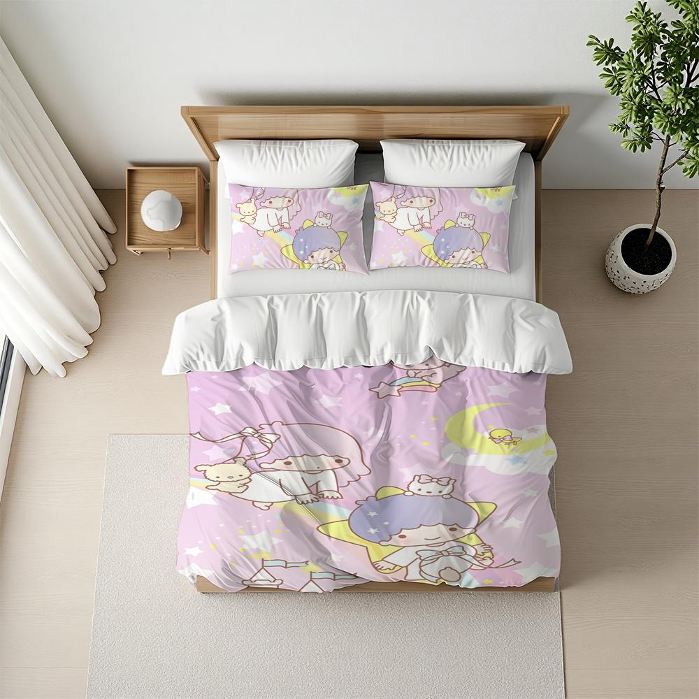 Little T-Twin S-Stars Duvet Cover Set Home Style Bedding Soft Laundry Cotton Bed 3 Piece Set Student Dormitory Gift