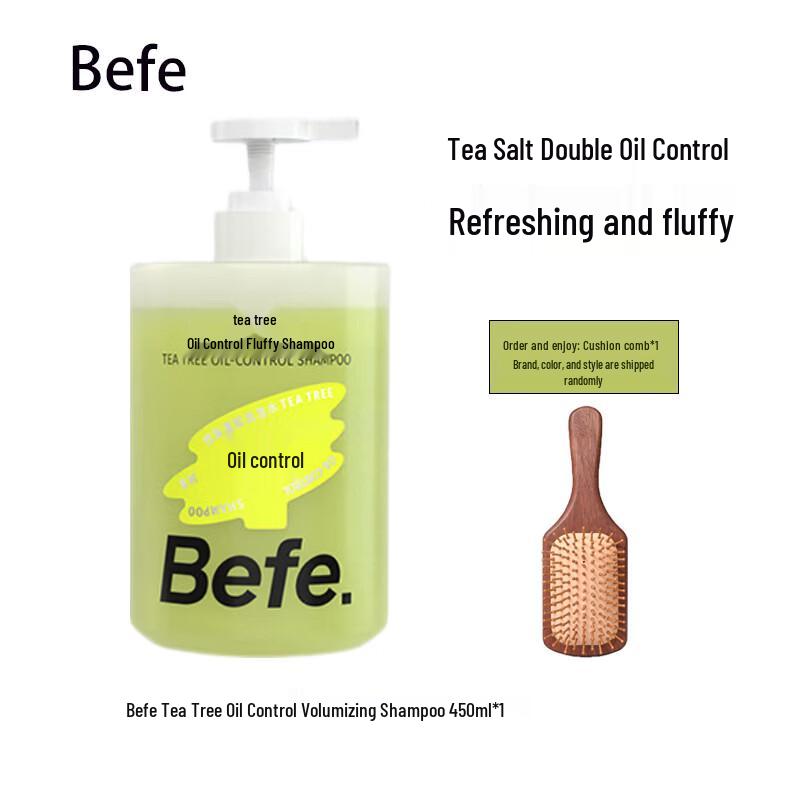 BeFe Tea Tree Oil Control Fluffy Shampoo with Air Cushion Comb
