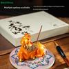 2026 Year of the Horse Incense Stick Holder, "Get Rich Immediately" Lucky Horse Figurine for Home Decor