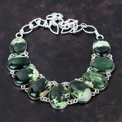 Australian Chrome Chalcedony Necklace 925 Sterling Silver Necklace Adjustable Chain Necklace Handmade Jewelry Gemstone Necklace Gift For Mom