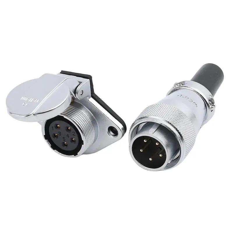WEIPU WS20 TQ+ZG Multi Core 2 3 4 5 6 7 8 9 12 15Pin M20 Waterproof Connector Electrical Soldering Male Plug Female Socket