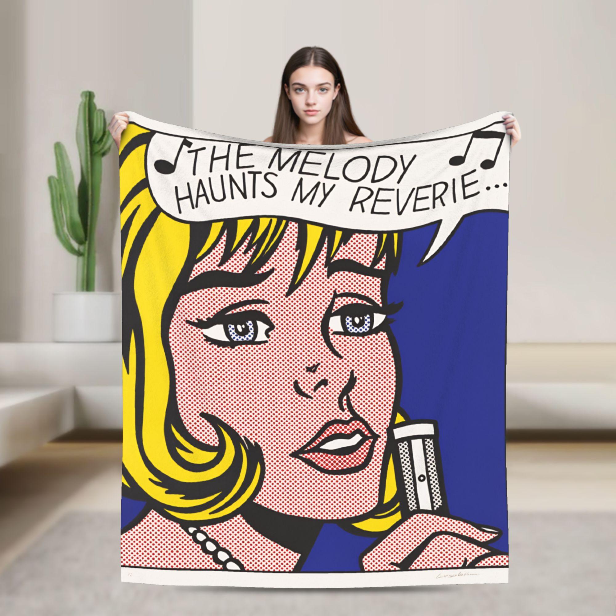 

Roy Lichtenstein Pop Art Blanket Quality Warm Soft Throw Blanket Autumn Travel Office Bedroom Street Trend Bedspread 130x150cm