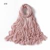% rayon pleated solid color human cotton two-end beard bag headscarf female, new breathable soft scarf