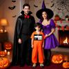 HTPARY Children's Orange Prisoner Costume, Cosplay, Prisoner Costume, Men's Halloween Prisoner Costume, Jumpsuit, Unisex, Women's (Children's, Size L)